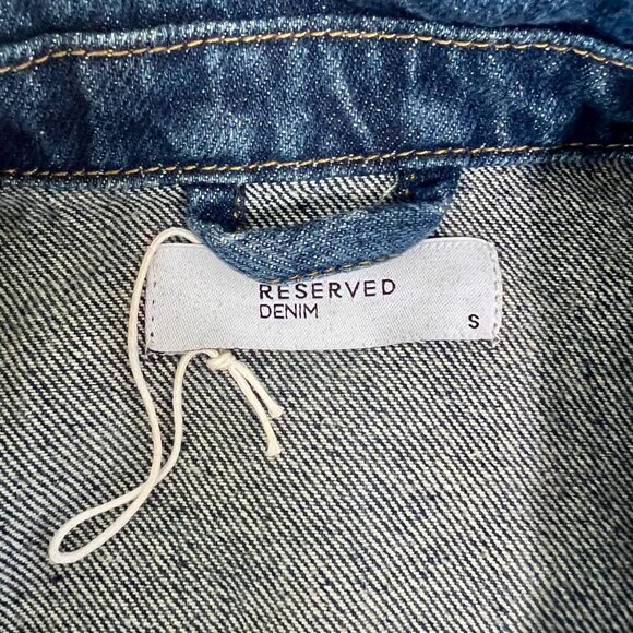 Reserved denim jacket in dark blue wash, size Small. - Picture 2 of 4